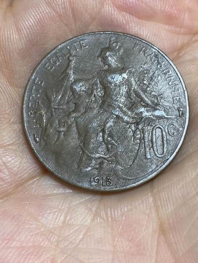2025年第六十五场(总第九十一场）外国好品散币(免佣金) - 法国🇫🇷1913年10分大铜币