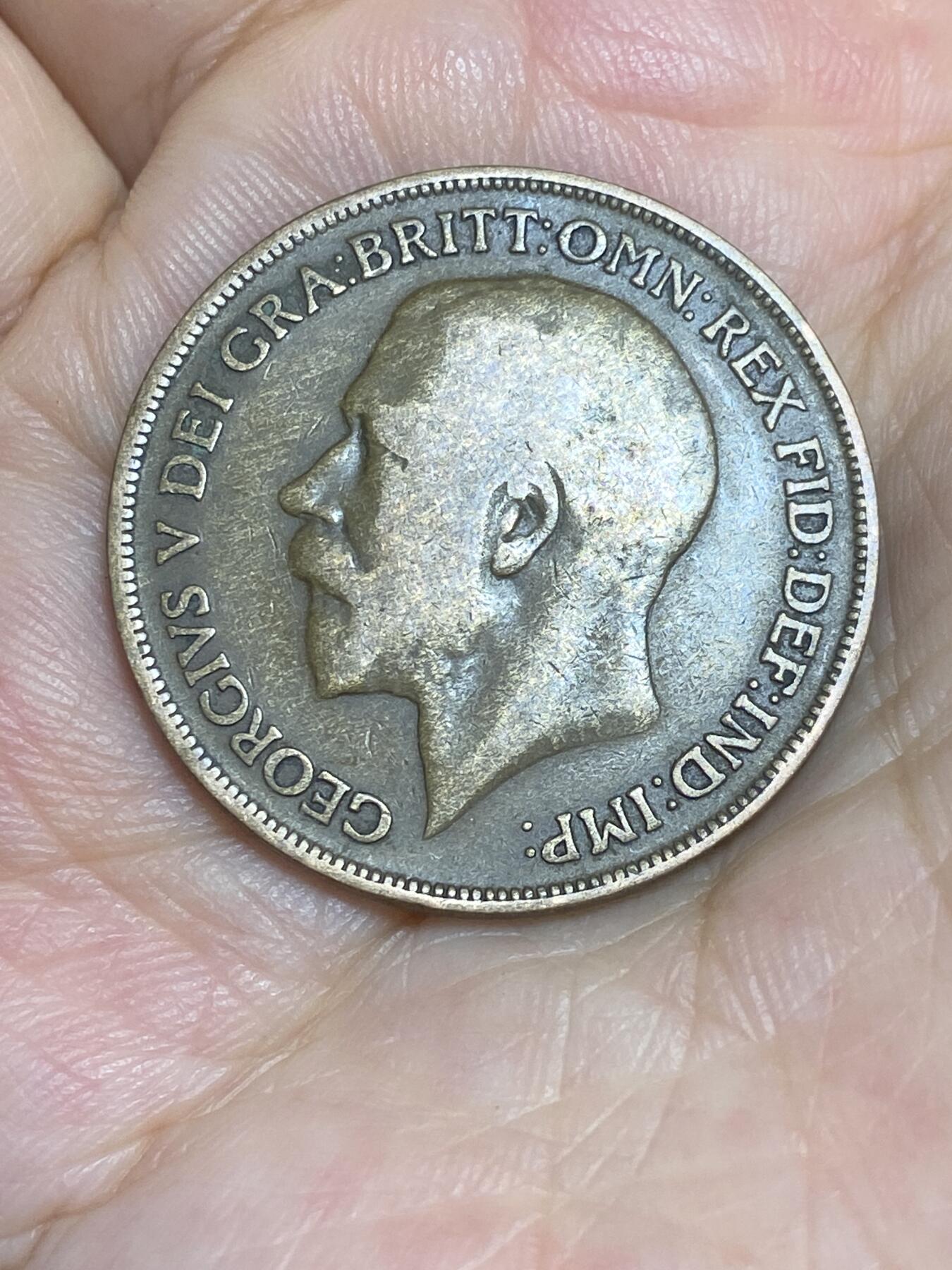 2025年第六十五场(总第九十一场）外国好品散币(免佣金) 英国🇬🇧1916年1便士(乔治五世第一版)