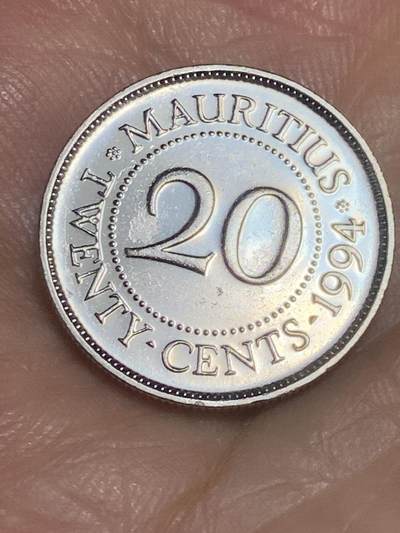 2025年第六十五场(总第九十一场）外国好品散币(免佣金) - 好品–毛里求斯🇲🇺1994年20分