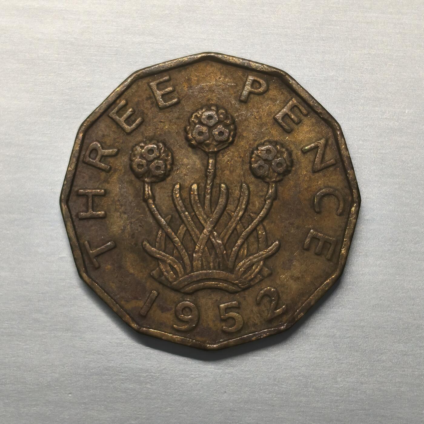 Krab外币市集Vol.19 英国1952年3便士Rare