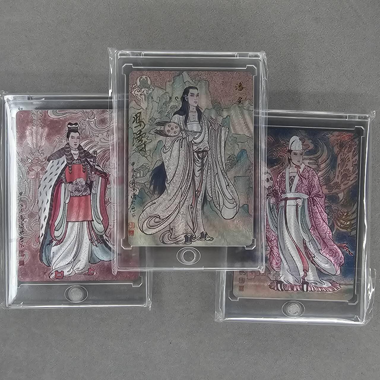 龙虎卡牌第四五场 （无佣金，满120包邮，欢迎送拍） 【亲签 编号24/24/32】粗闪3张 百里荡寇志特卡 冯涛-三美男