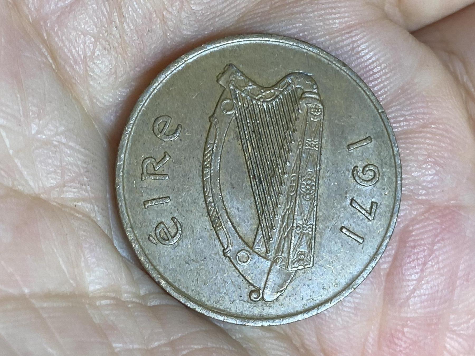 2025年第六十五场(总第九十一场）外国好品散币(免佣金) 爱尔兰🇮🇪1971年2便士(共和国时期第二套，十进制首发年青铜材质无磁版)