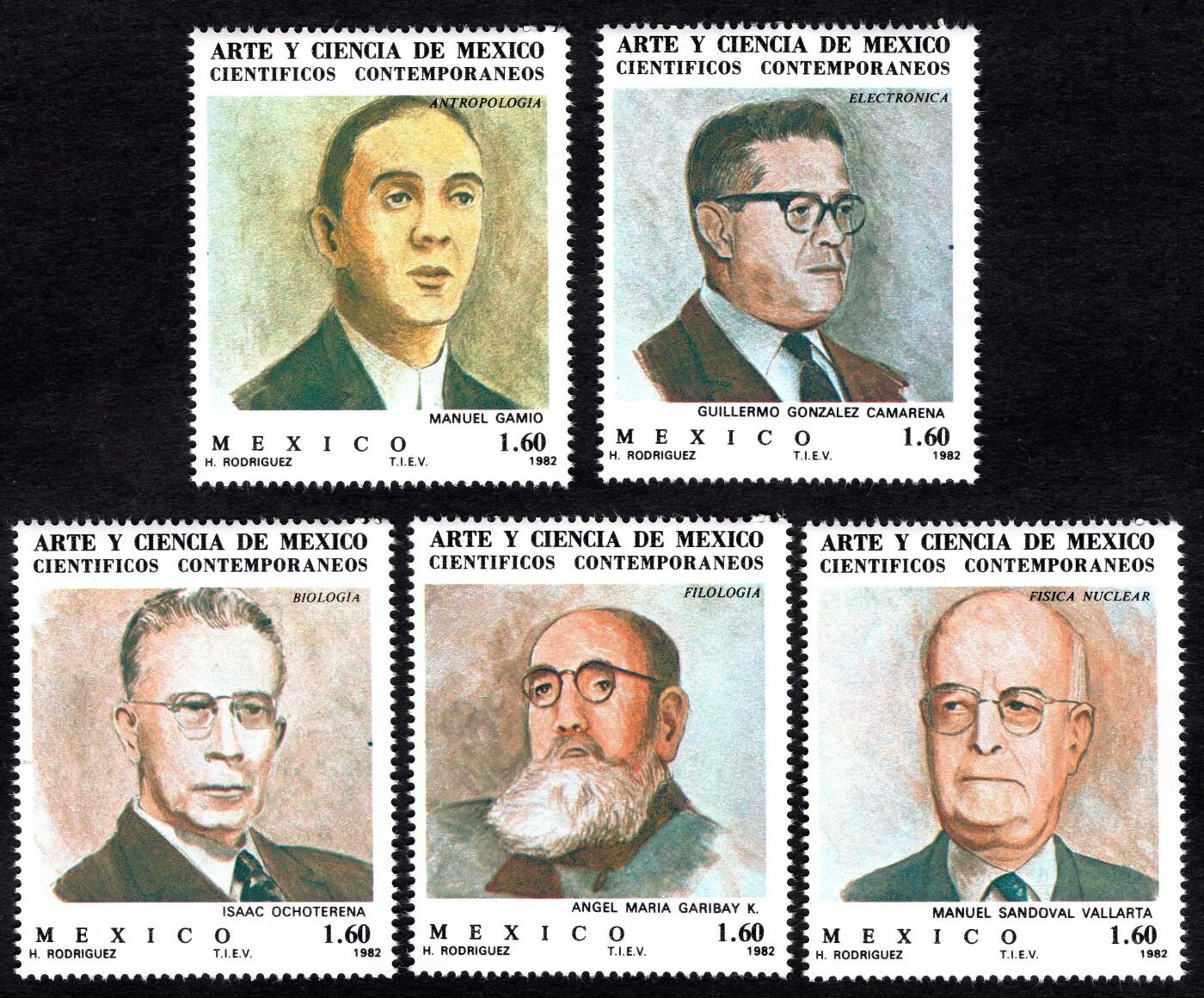 洪涛臻品批发群 精选邮票限时拍卖第1049期  墨西哥1982科学家 新全套 原胶润亮全品