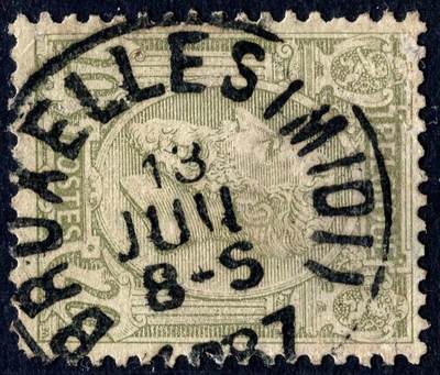 洪涛臻品批发群 精选邮票限时拍卖第1045期  - 布鲁塞尔1887年6月13日满戳票