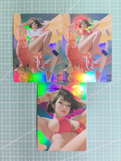 C先生卡牌  第7期 豪杰传亲签·五虎征鸾亲签·西游姬亲签·九州芳华志亲签（持续收拍品。。欢迎送拍） - 【金彩】卡将卡米之乐  兽魂姬 完结弹 朱雀 三张