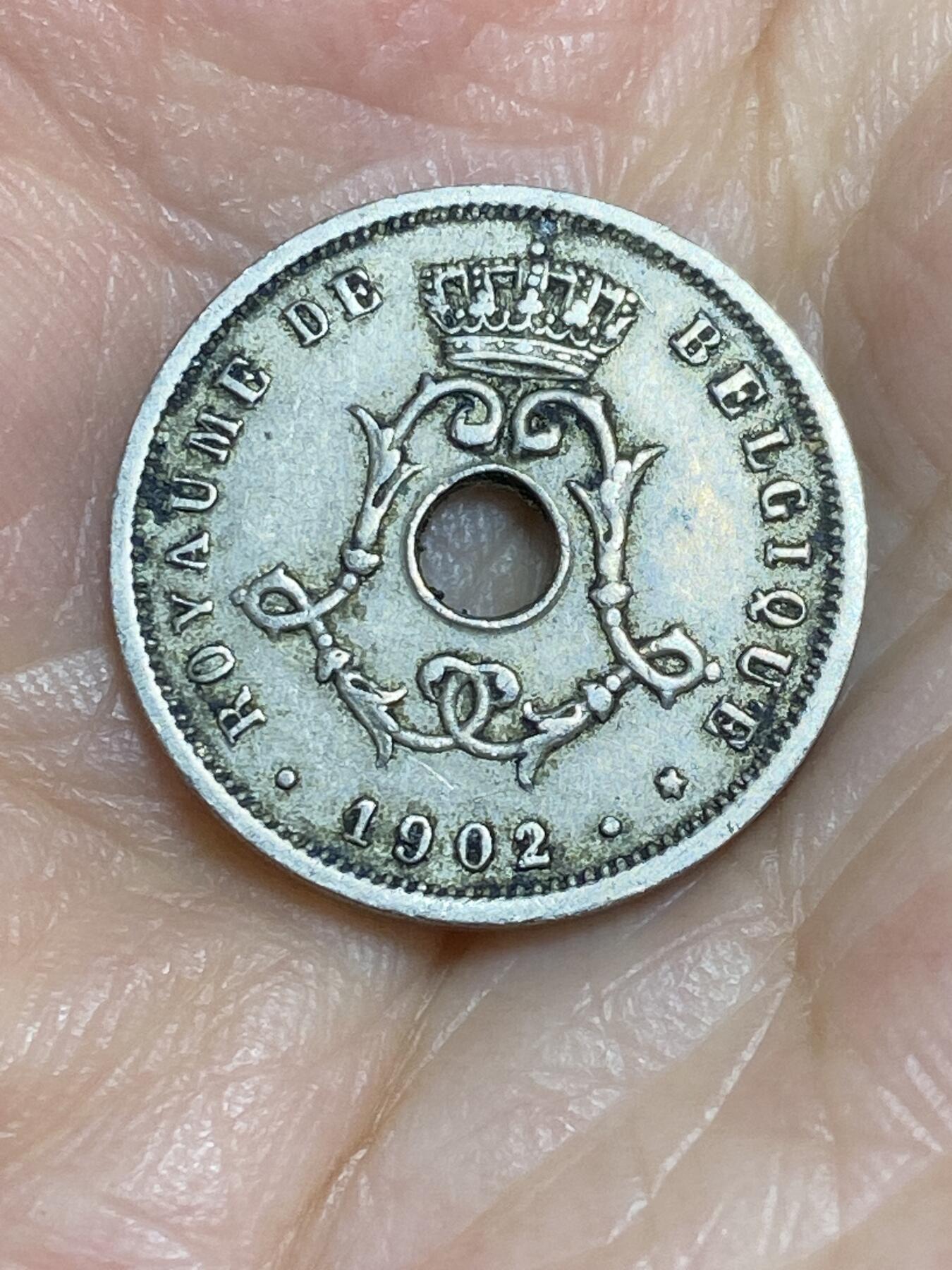 2025年第六十五场(总第九十一场）外国好品散币(免佣金) 比利时🇧🇪1902年5分(利奥波德二世末期，法语版)