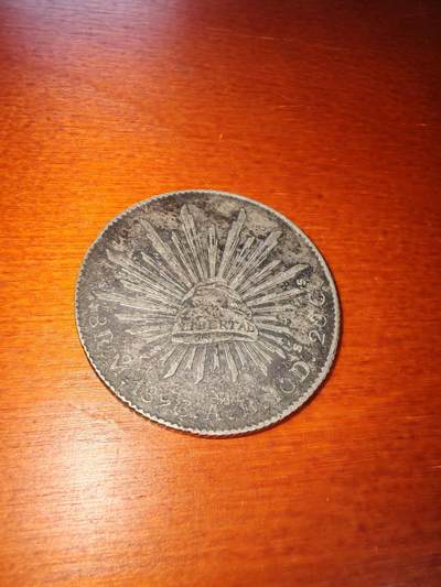 长老汇马年精选第二场拍卖 - 1896Mo AB墨西哥8R鹰洋，墨西哥城造币厂，沉船币，背面微戳