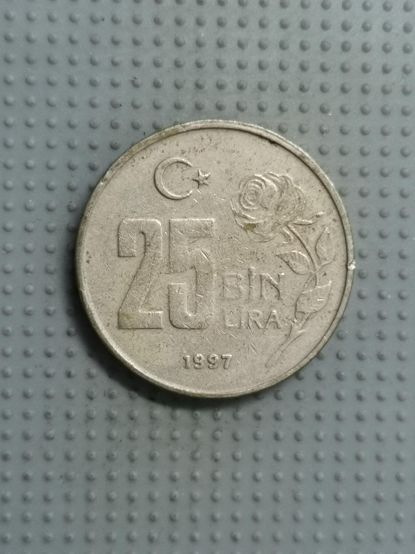 2025年第62场各国散币拍卖（总第62场） 土耳其1997年25000里拉