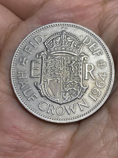 2025年第六十五场(总第九十一场）外国好品散币(免佣金) - 英国🇬🇧1964年半克朗(伊丽莎白二世青年桂冠)