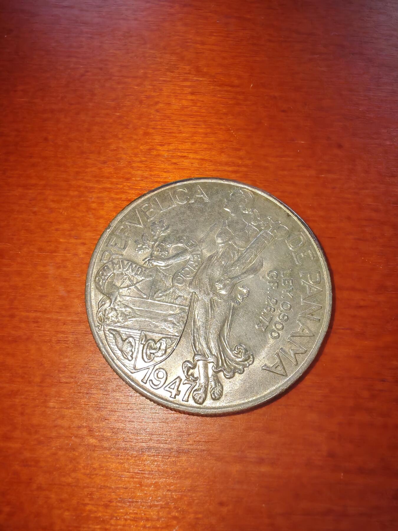 长老汇蛇年精选第二十一场拍卖 1947巴拿马1巴伯亚银币，26.73克900银，50万枚，淡金色，费城造币厂（2）