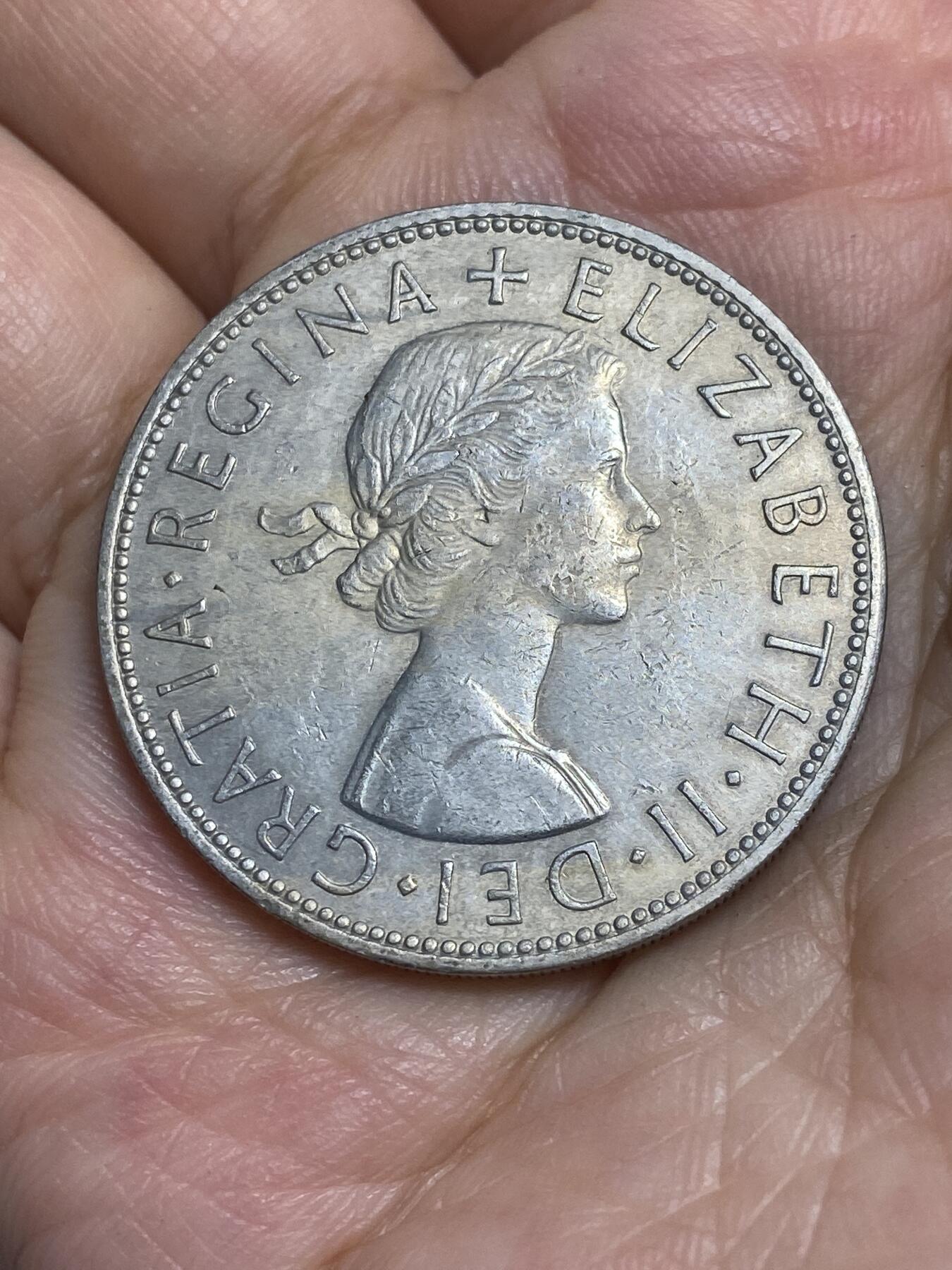 2025年第六十五场(总第九十一场）外国好品散币(免佣金) 英国🇬🇧1964年半克朗(伊丽莎白二世青年桂冠)