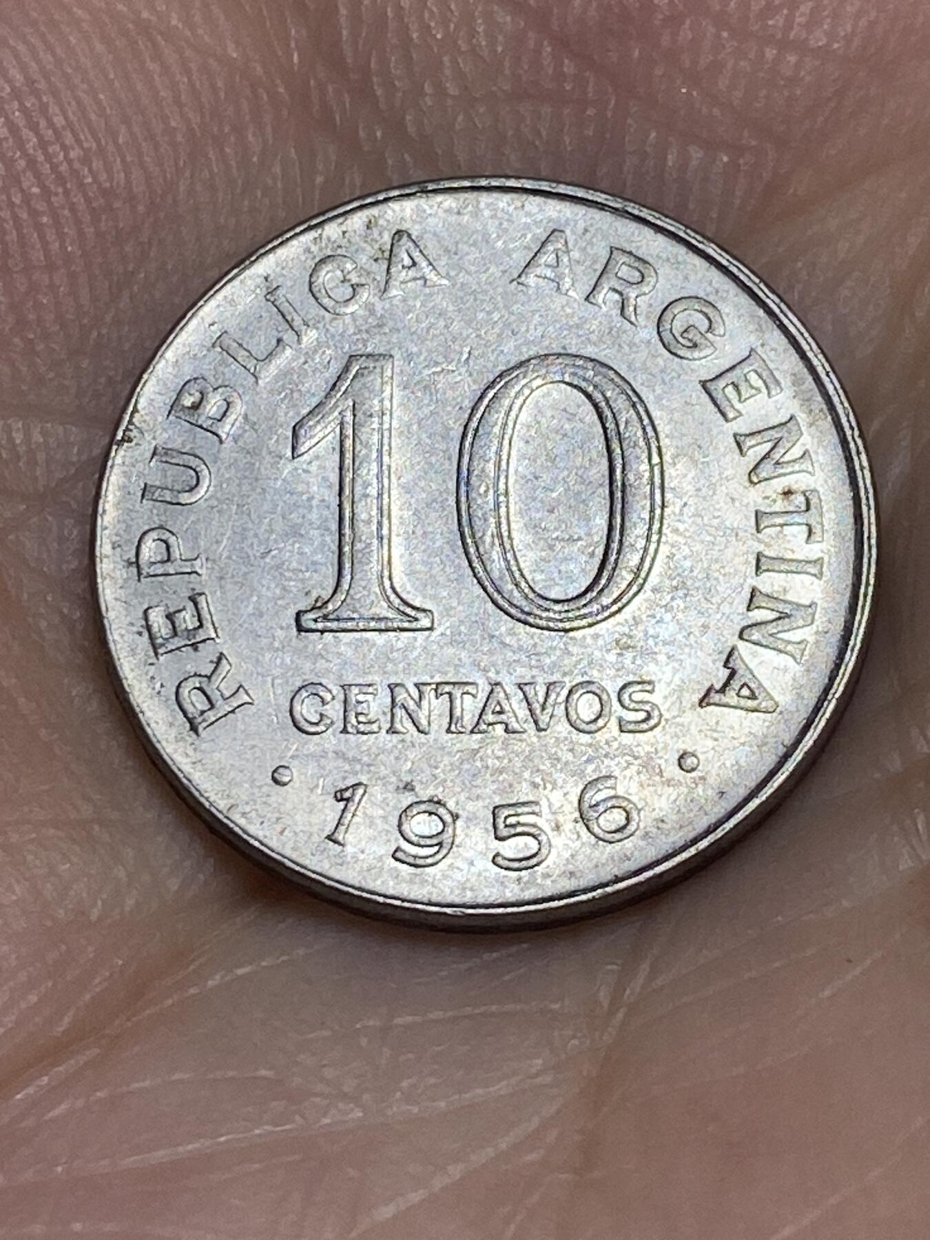2025年第六十六场(总第九十二场）外国好品散币(免佣金) 阿根廷🇦🇷1956年10分(镀镍钢材质，关门年)