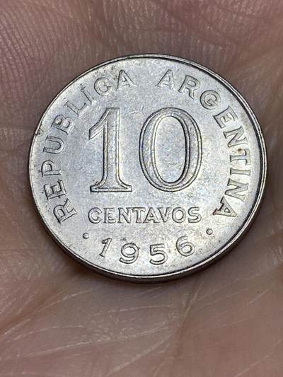 2025年第六十六场(总第九十二场）外国好品散币(免佣金) - 阿根廷🇦🇷1956年10分(镀镍钢材质，关门年)