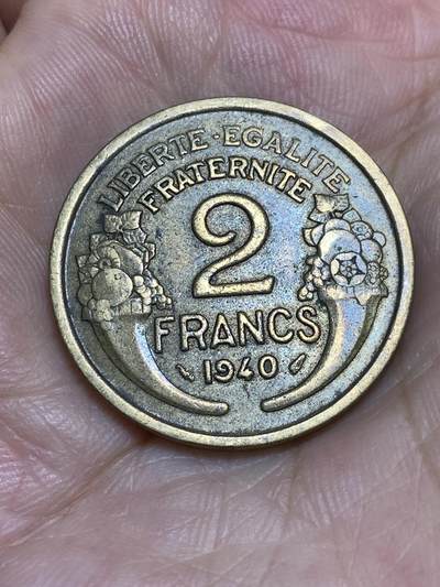 2025年第六十六场(总第九十二场）外国好品散币(免佣金) - 法国🇫🇷1940年2法郎(铝青铜材质版)