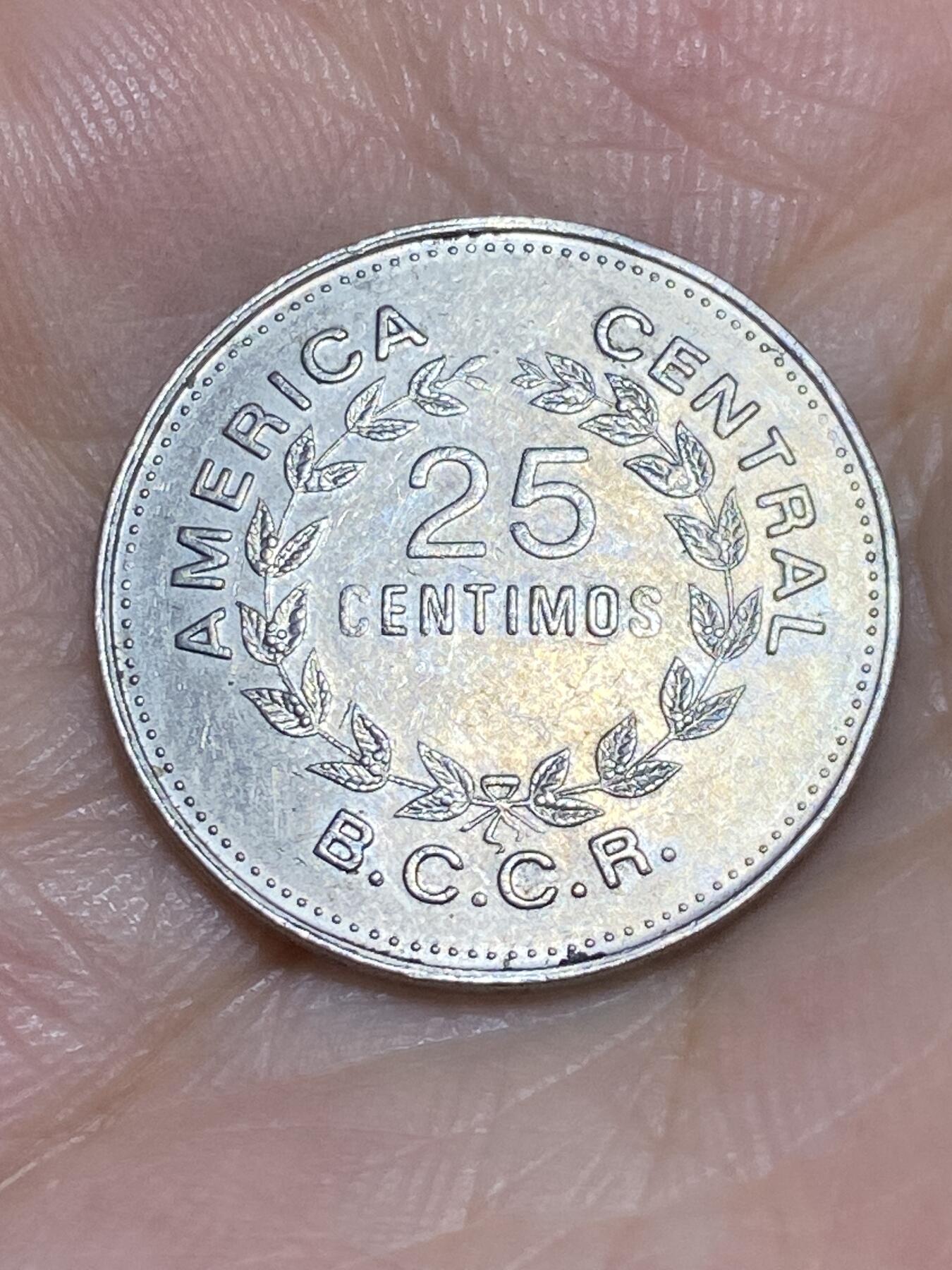 2025年第六十六场(总第九十二场）外国好品散币(免佣金) 哥斯达黎加🇨🇷1976年25分(sm版，德国卡尔斯鲁厄造，宽面值)