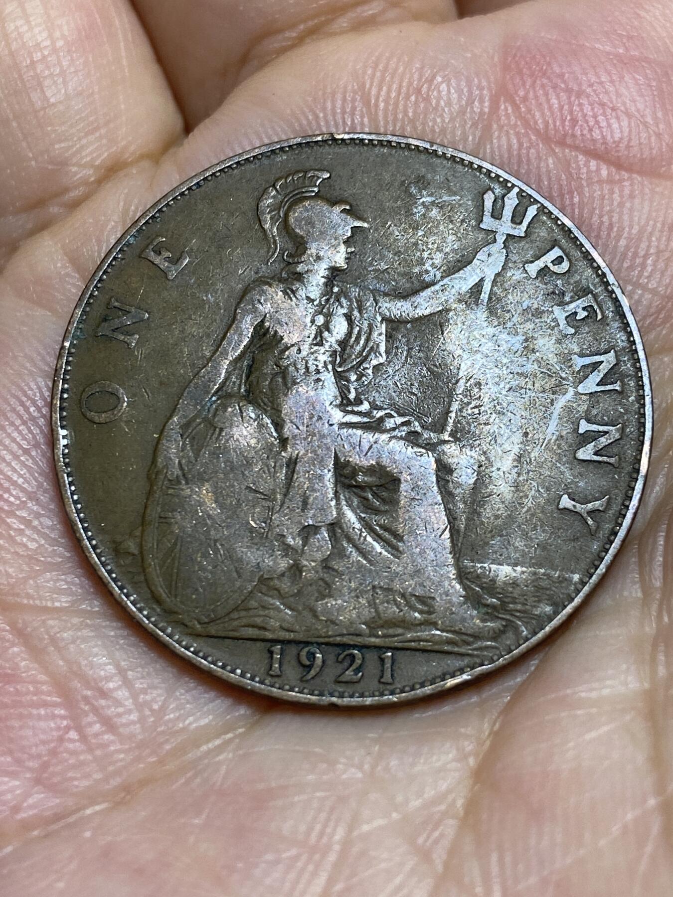 2025年第六十六场(总第九十二场）外国好品散币(免佣金) 英国🇬🇧1921年1便士(乔治五世第一版)