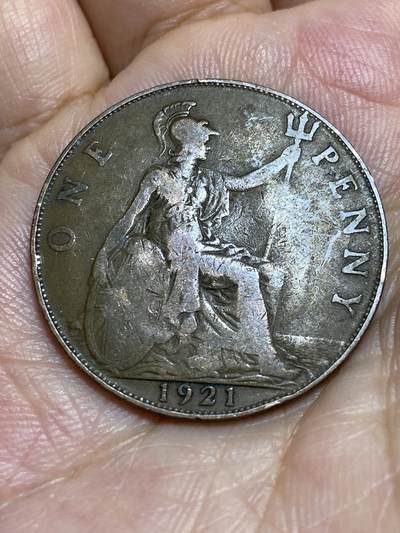 2025年第六十六场(总第九十二场）外国好品散币(免佣金) - 英国🇬🇧1921年1便士(乔治五世第一版)
