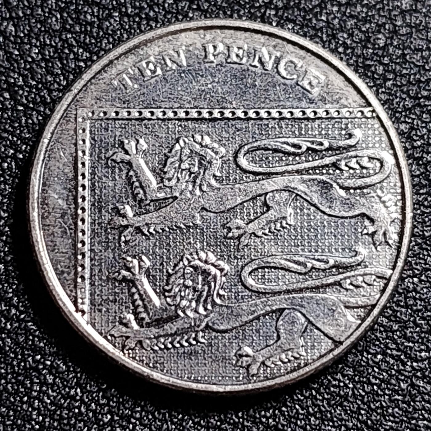 泉币菌-第52场-各国散币场 英国10便士狮子 伊丽莎白二世 24mm