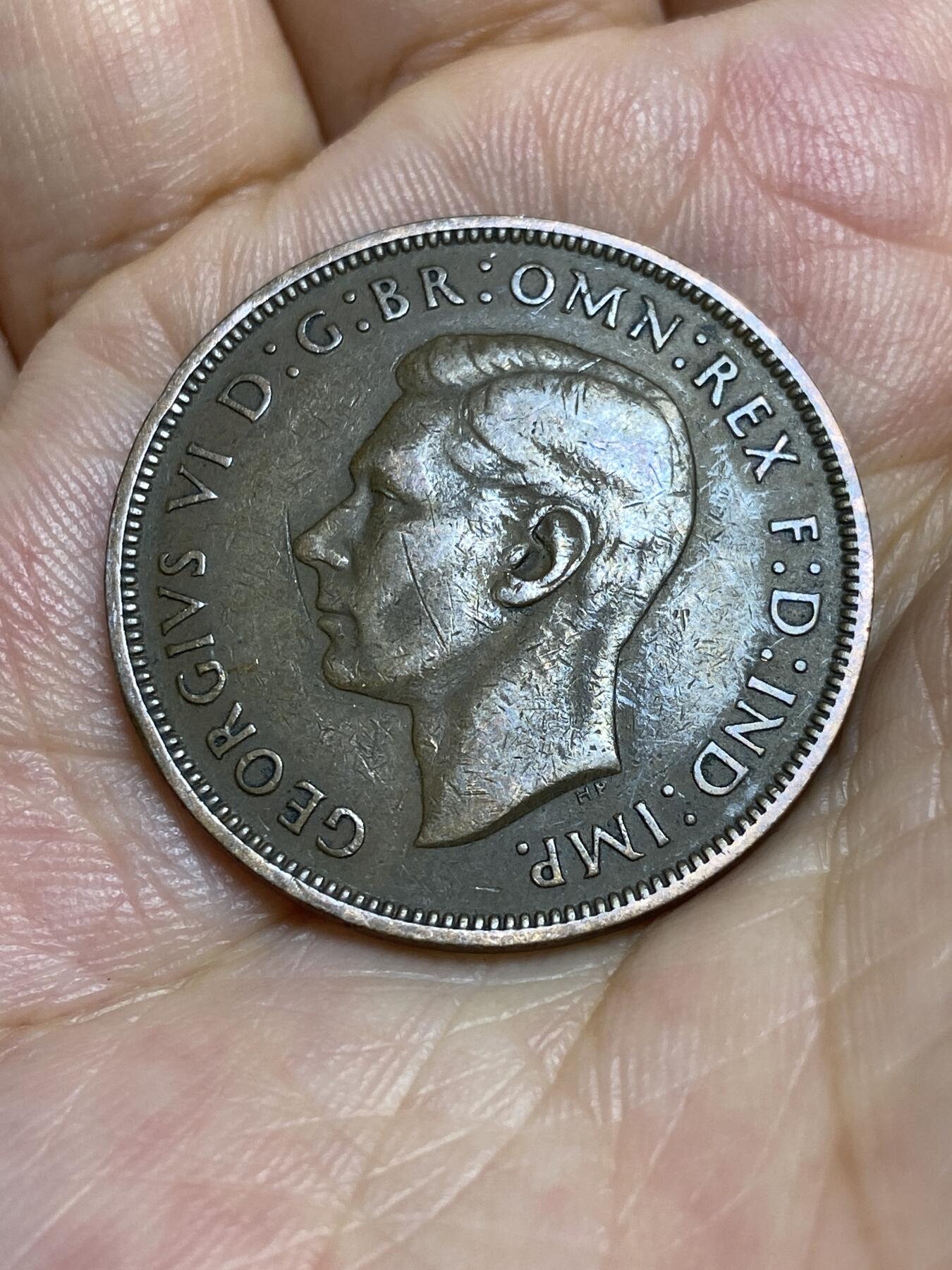 2025年第六十六场(总第九十二场）外国好品散币(免佣金) 英国🇬🇧1937年1便士(乔治六世第一版，印度皇帝加字版首发年)