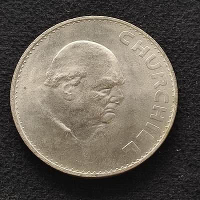 【全场包邮】纯粹捡漏拍443场 - 英国1965年1克朗丘吉尔克朗型纪念币