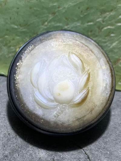 精品冰飘天眼纹药师玛瑙手工雕刻莲花板珠（背云）一颗 - 精品冰飘天眼纹药师玛瑙手工雕刻莲花板珠（背云）一颗