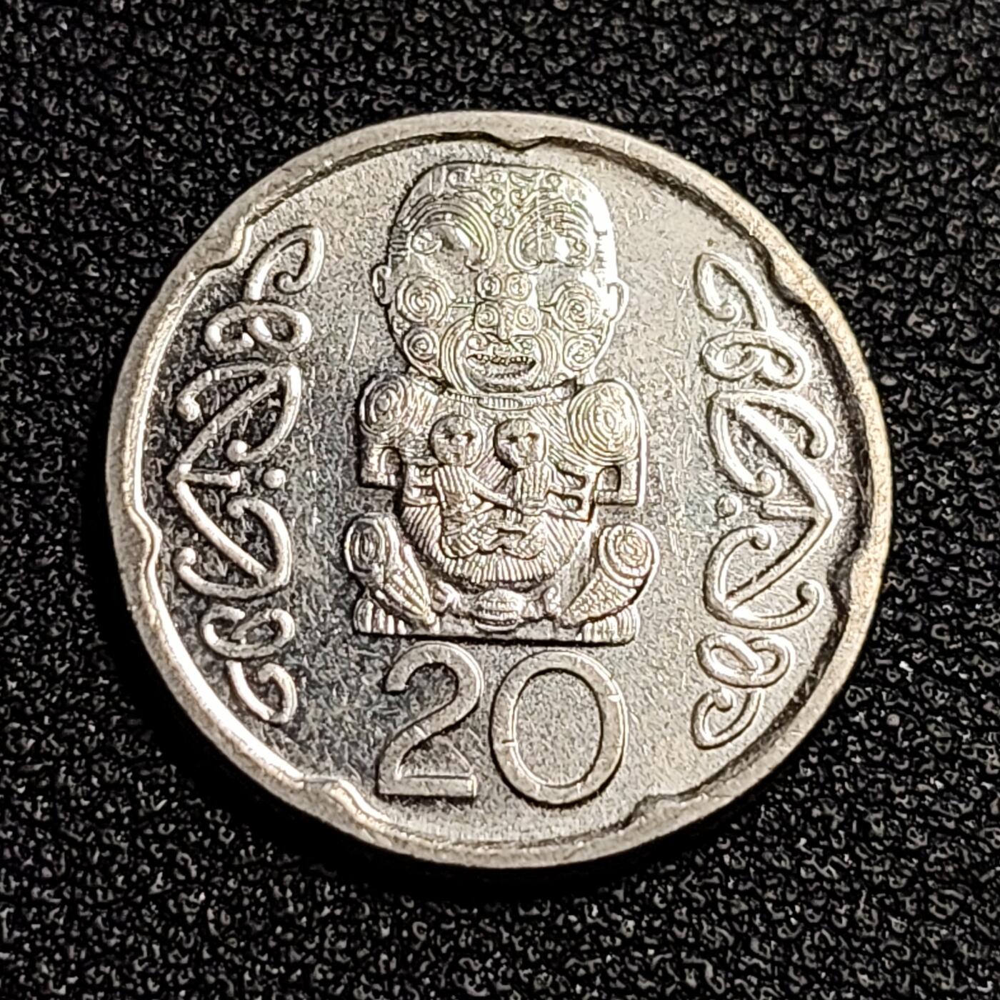 泉币菌-第53场-精品场 新西兰20分小版 生稙崇拜图腾 21.7mm,