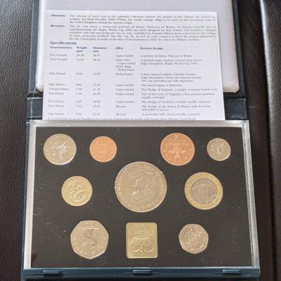 道一币馆币章第一百三十七场 - 原盒证 英国1999年精制套币九枚套+纪念章