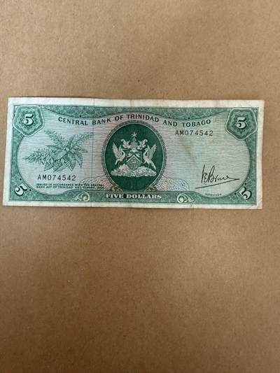 【炜奕收藏】，第三十九期 - 1964年特立尼达和多巴哥5元，流通品相，少见品种
