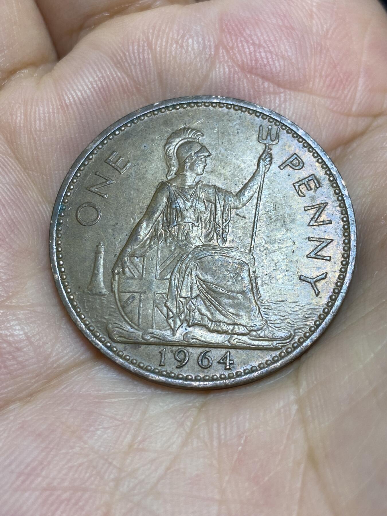 2025年第六十六场(总第九十二场）外国好品散币(免佣金) 英国🇬🇧1964年1便士(伊丽莎白二世青年桂冠)
