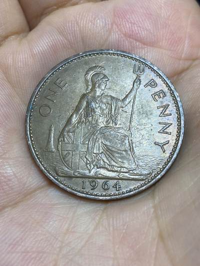 2025年第六十六场(总第九十二场）外国好品散币(免佣金) - 英国🇬🇧1964年1便士(伊丽莎白二世青年桂冠)