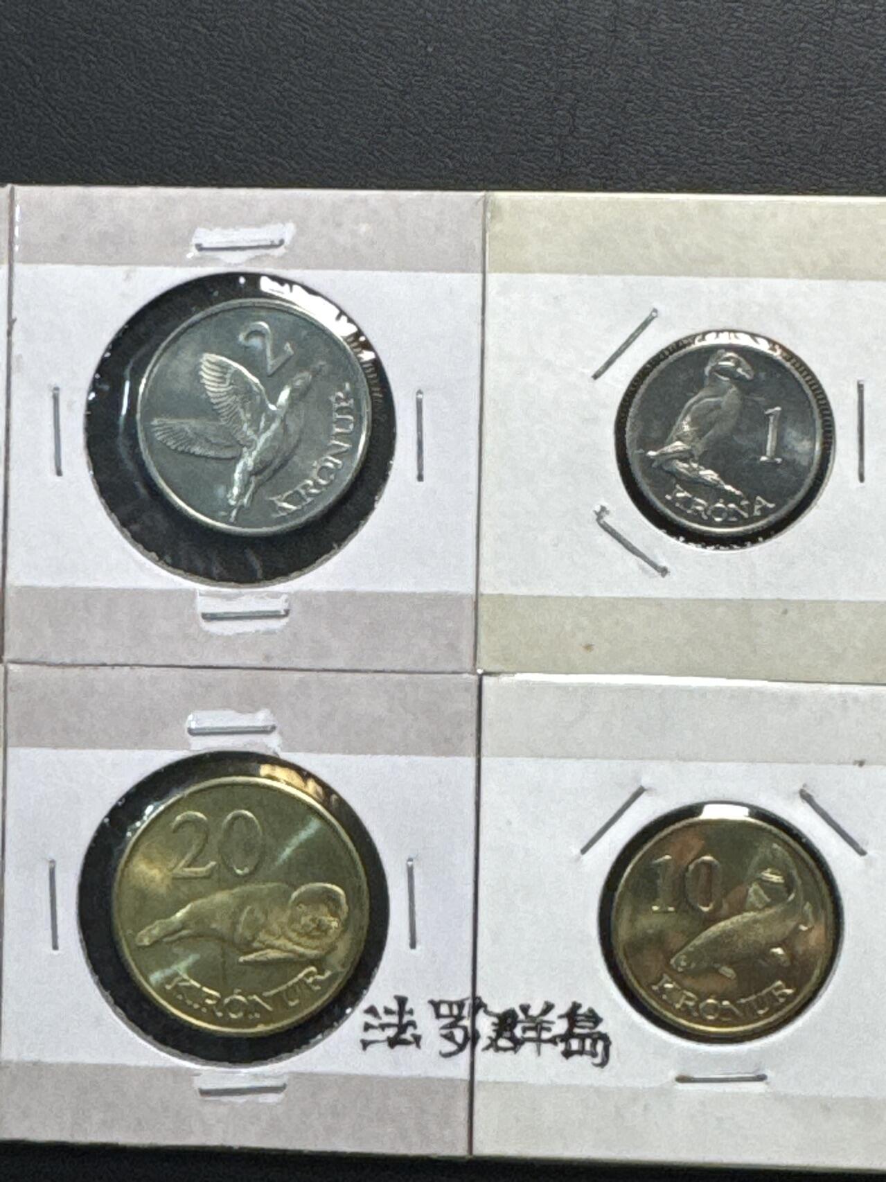 ❤️【币观天下】❤️ 第317期钱币拍卖- 2025.7.18周五晚上6点半场-长期征集拍品 法罗群岛2011年8枚套币含大面值三色镶嵌币