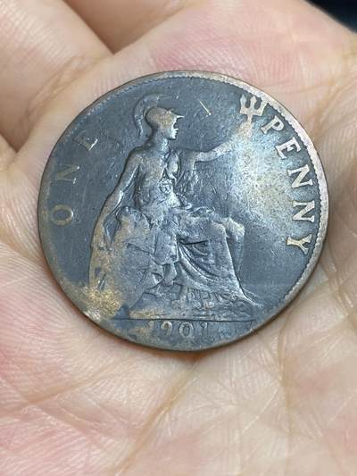 2025年第六十六场(总第九十二场）外国好品散币(免佣金) - 英国🇬🇧1901年1便士(维多利亚女王逝世年，老年披纱关门年)