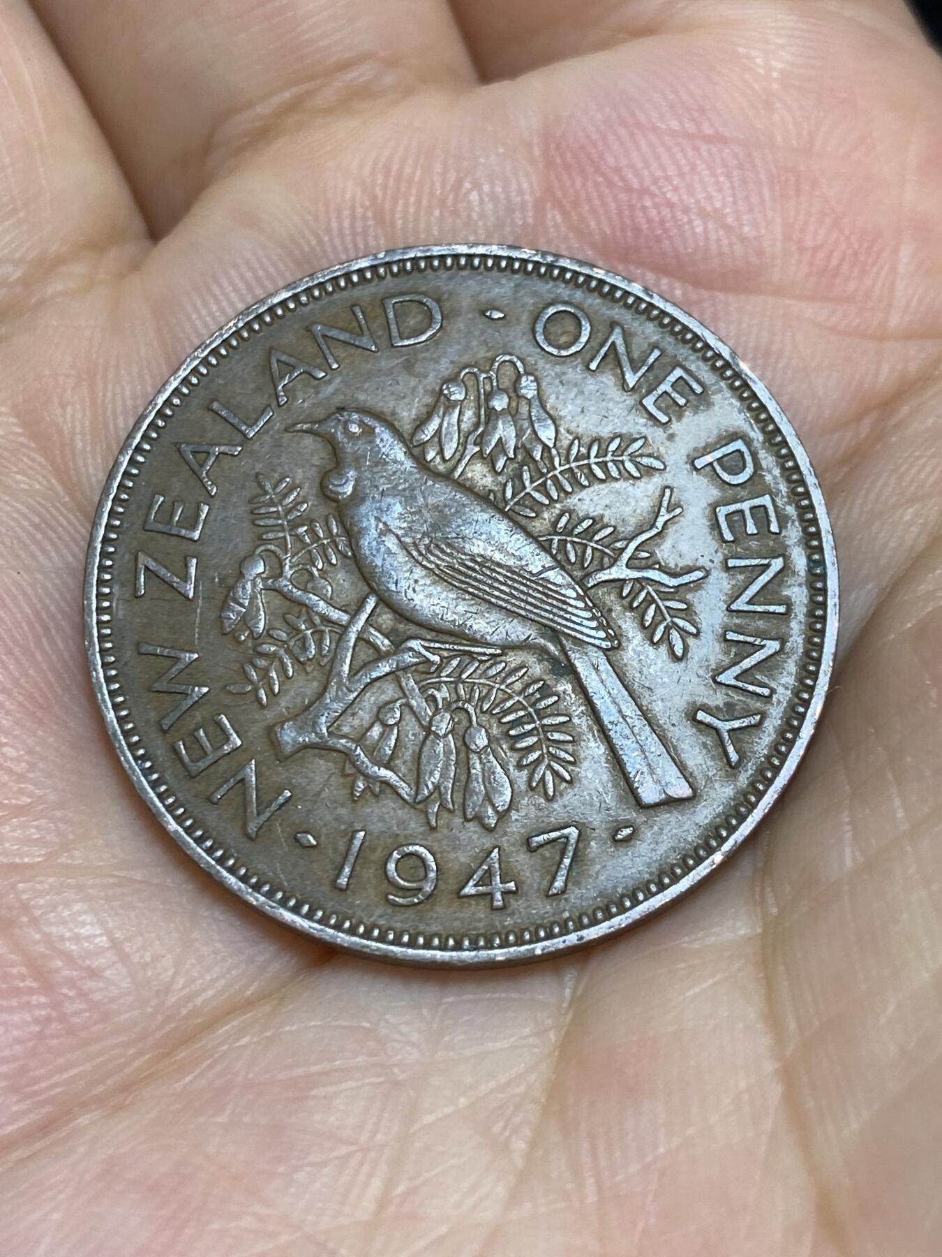 2025年第六十六场(总第九十二场）外国好品散币(免佣金) 新西兰🇳🇿1947年1便士(乔治六世第一版，关门年)