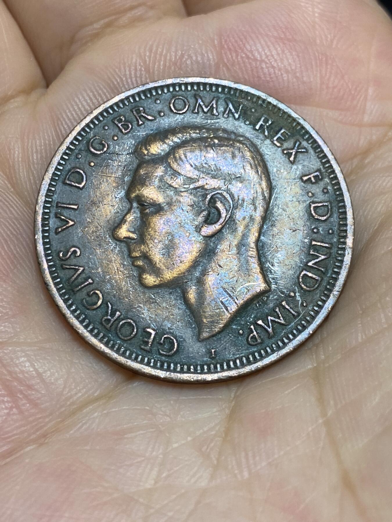 2025年第六十六场(总第九十二场）外国好品散币(免佣金) 澳大利亚🇦🇺1942年1便士(乔治六世第一版，I标孟买造)
