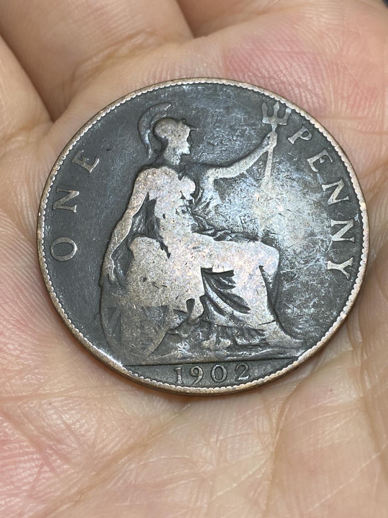2025年第六十六场(总第九十二场）外国好品散币(免佣金) 英国🇬🇧1902年1便士(爱德华七世时期，首发年)