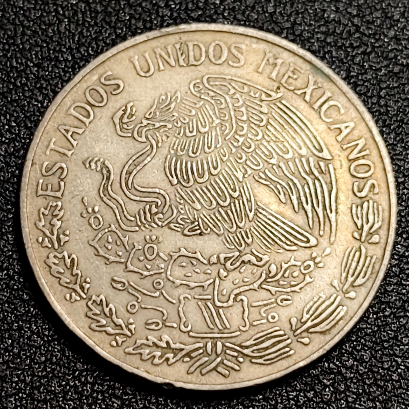 泉币菌-第53场-精品场 墨西哥大镍币 1975年墨西哥早期1比索大镍币 29mm 独立战争领袖莫雷洛斯 鹰蛇徽