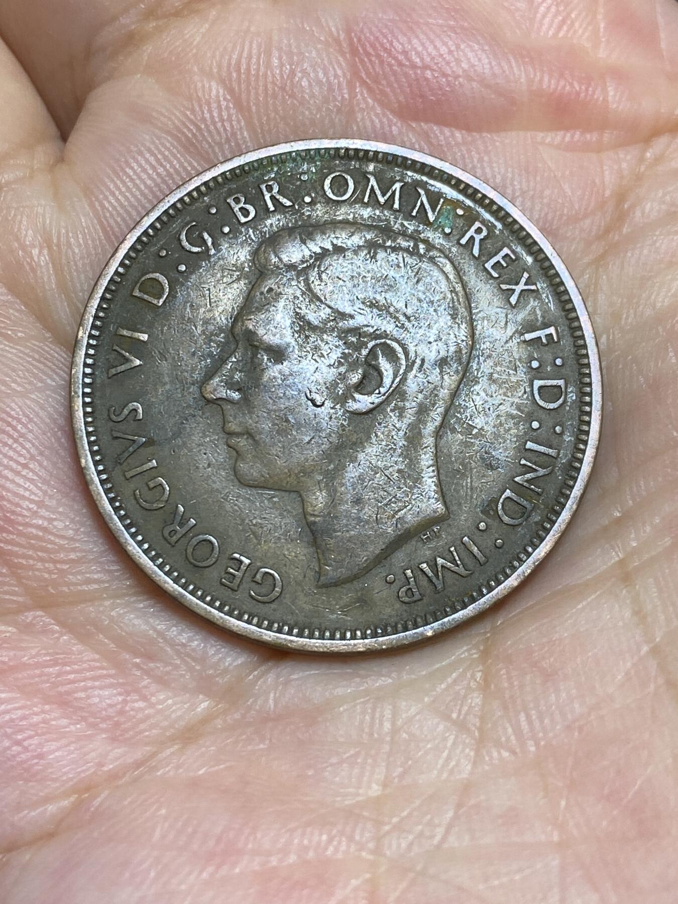 2025年第六十六场(总第九十二场）外国好品散币(免佣金) 英国🇬🇧1938年1便士(乔治六世第一版，印度皇帝加字版)