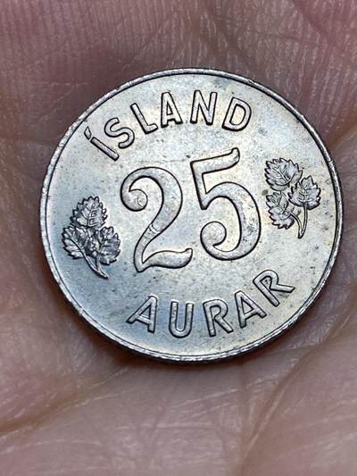 2025年第六十六场(总第九十二场）外国好品散币(免佣金) - 冰岛🇮🇸1958年25奥拉(发行量最少年份)