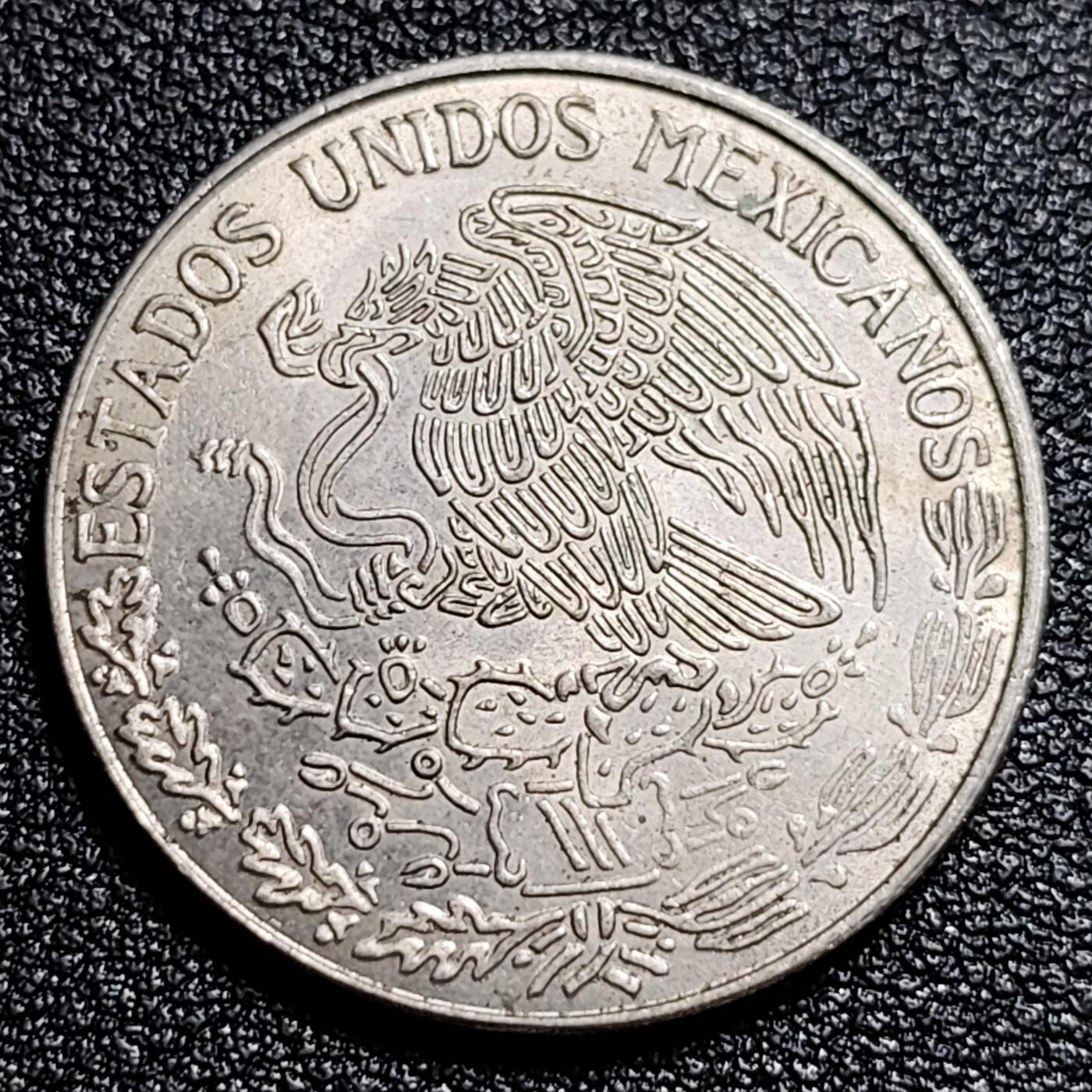 泉币菌-第52场-各国散币场 墨西哥早期大币 1980年墨西哥早期1比索大镍币 29mm 独立战争领袖莫雷洛斯 鹰蛇徽
