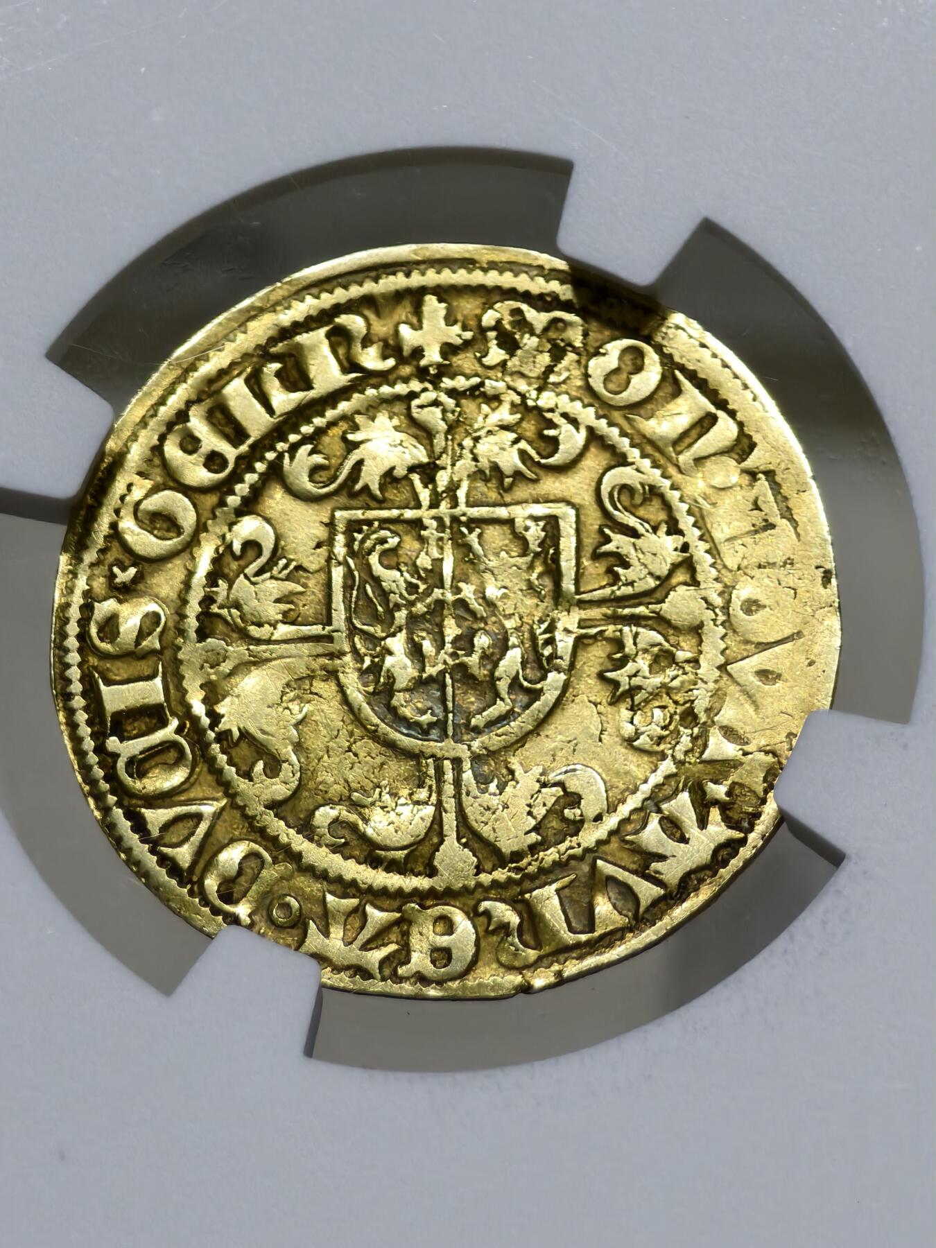 NGC-XFD荷兰1492-1538年金骑士弗罗林金币