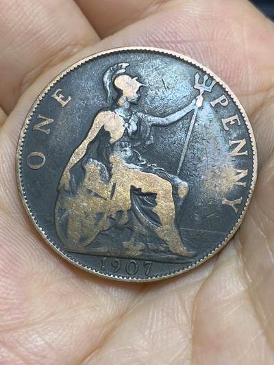 2025年第六十六场(总第九十二场）外国好品散币(免佣金) - 英国🇬🇧1907年1便士(爱德华七世时期)