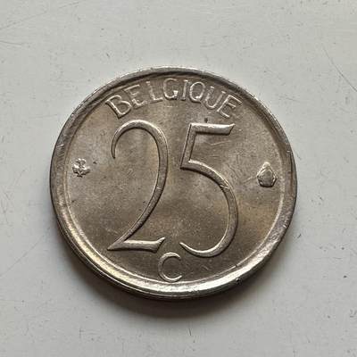 🌹外币初藏🌹🐯2025年第76场  周二无佣金特价场 - 比利时1969年25分