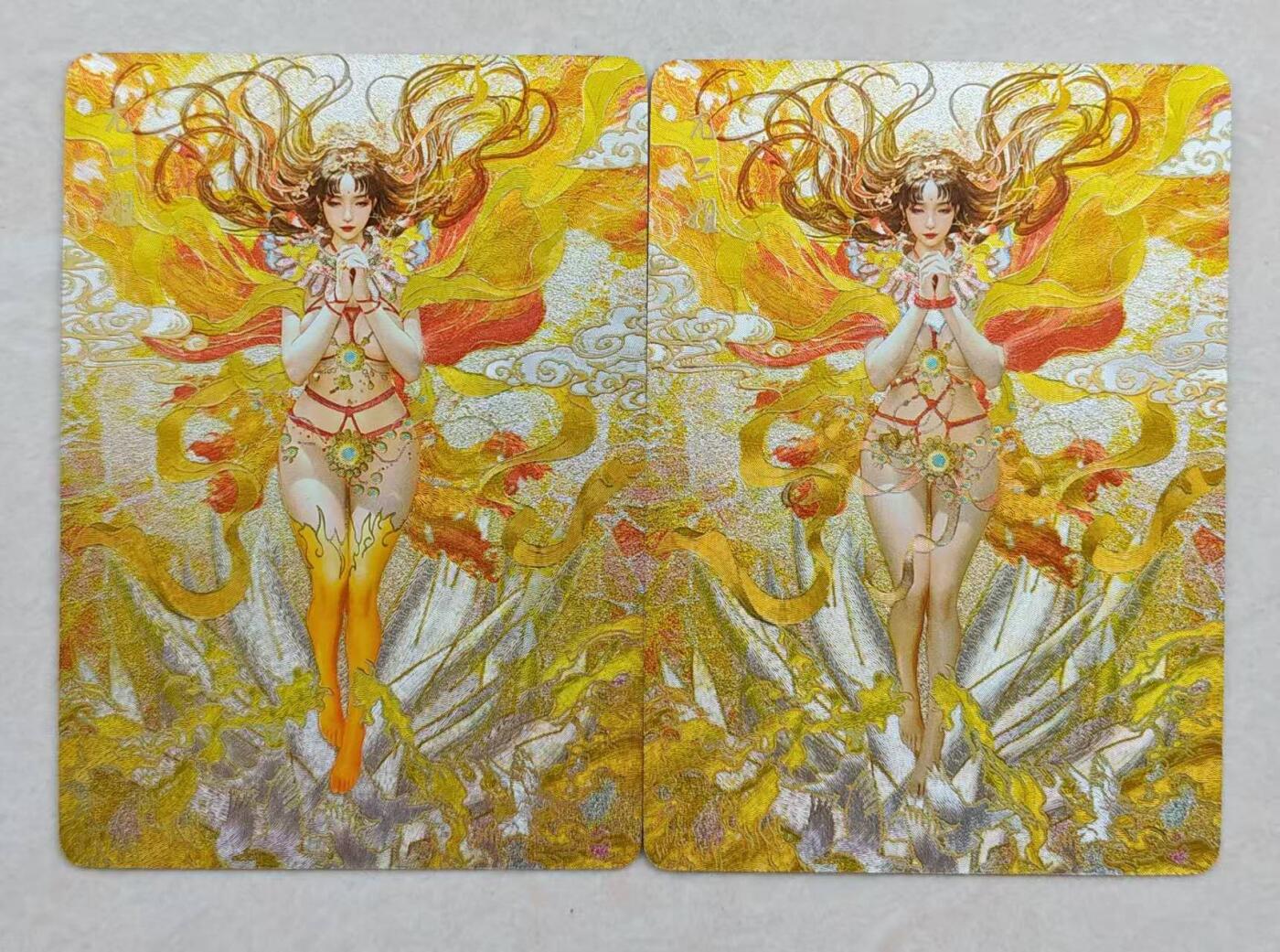 龙虎卡牌第46场 （无佣金，满120包邮，欢迎送拍） 幻彩粗闪2张 焱卡 刷子人间传 尤二姐