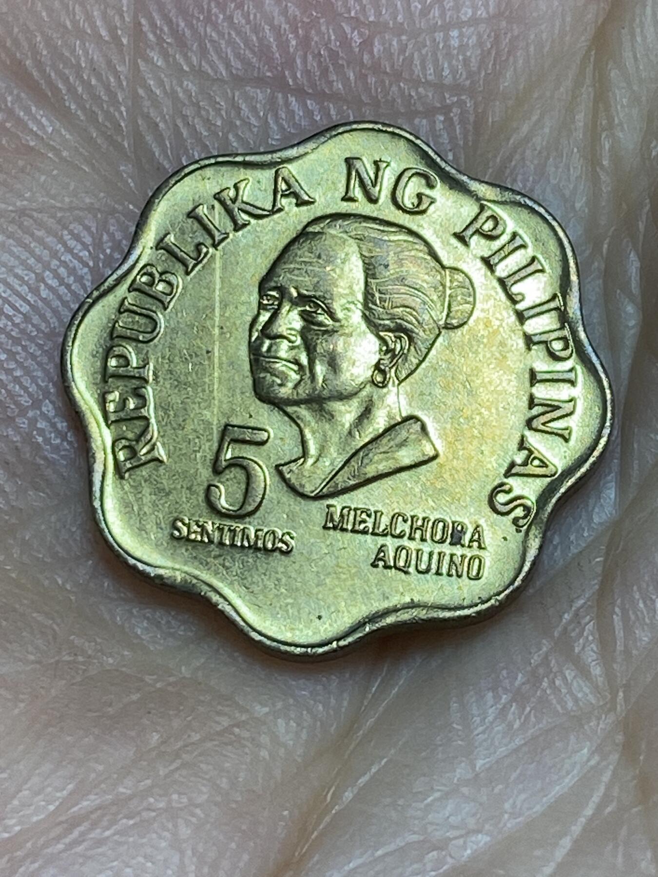 2025年第六十六场(总第九十二场）外国好品散币(免佣金) 原光好品–菲律宾🇵🇭1973年5分(第一版，写实人物徽章)