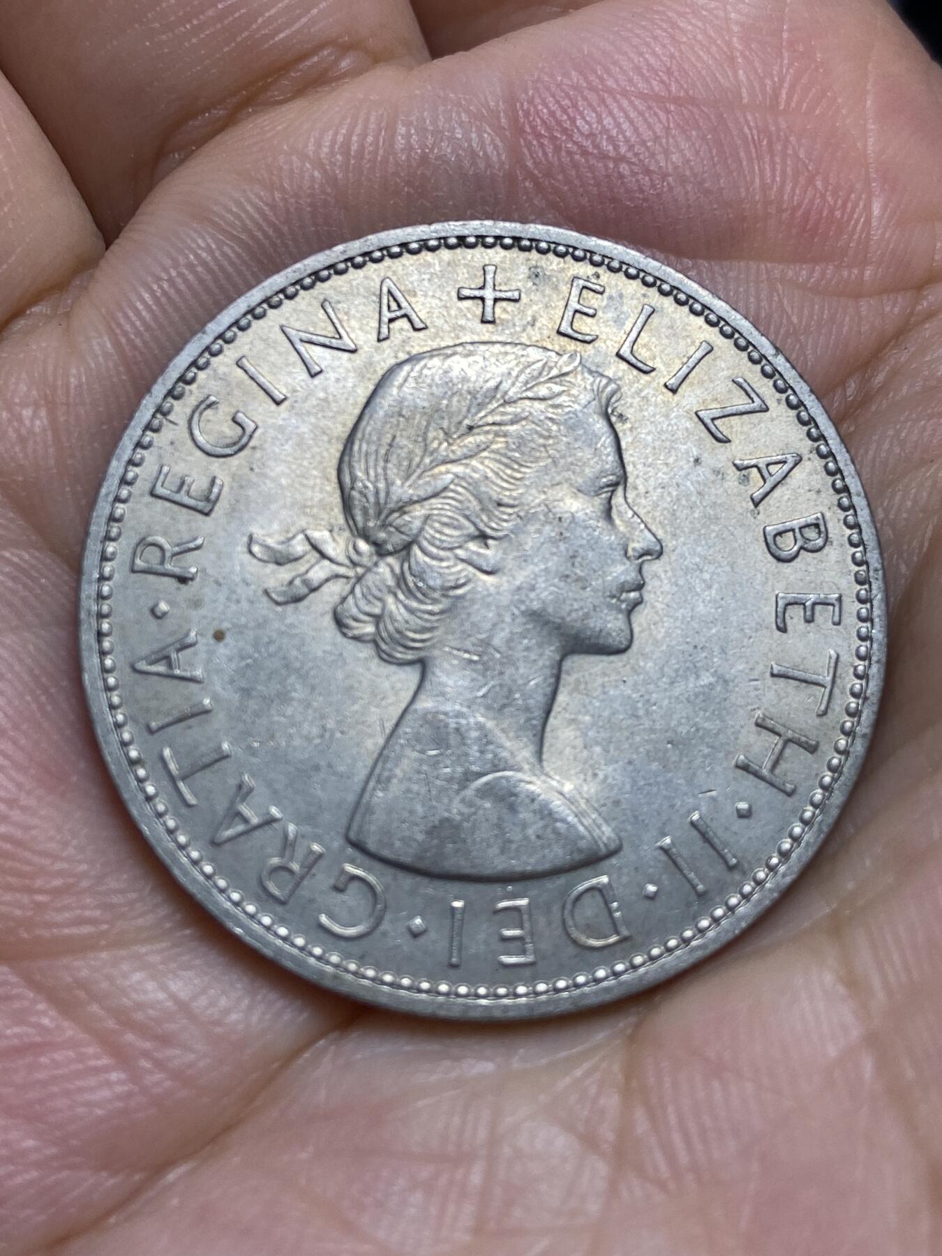 2025年第六十六场(总第九十二场）外国好品散币(免佣金) 英国🇬🇧1967年半克朗(伊丽莎白二世青年桂冠，普制币关门年)