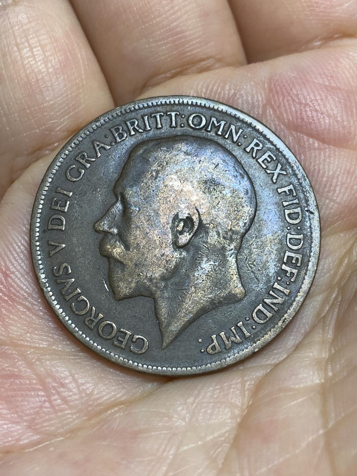 2025年第六十六场(总第九十二场）外国好品散币(免佣金) 英国🇬🇧1919年1便士(乔治五世第一版)