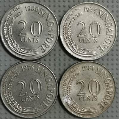 2025年第63场各国批量散币拍卖（总第63场） - 新加坡旧版20分4枚