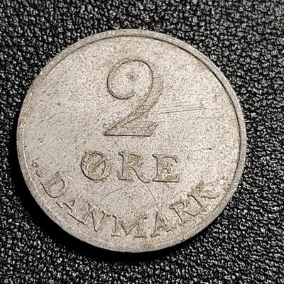 泉币菌-第52场-各国散币场 - 丹麦1971年2欧尔 皇冠 弗雷德里克九世国王 CS版 锌币 20.8mm A