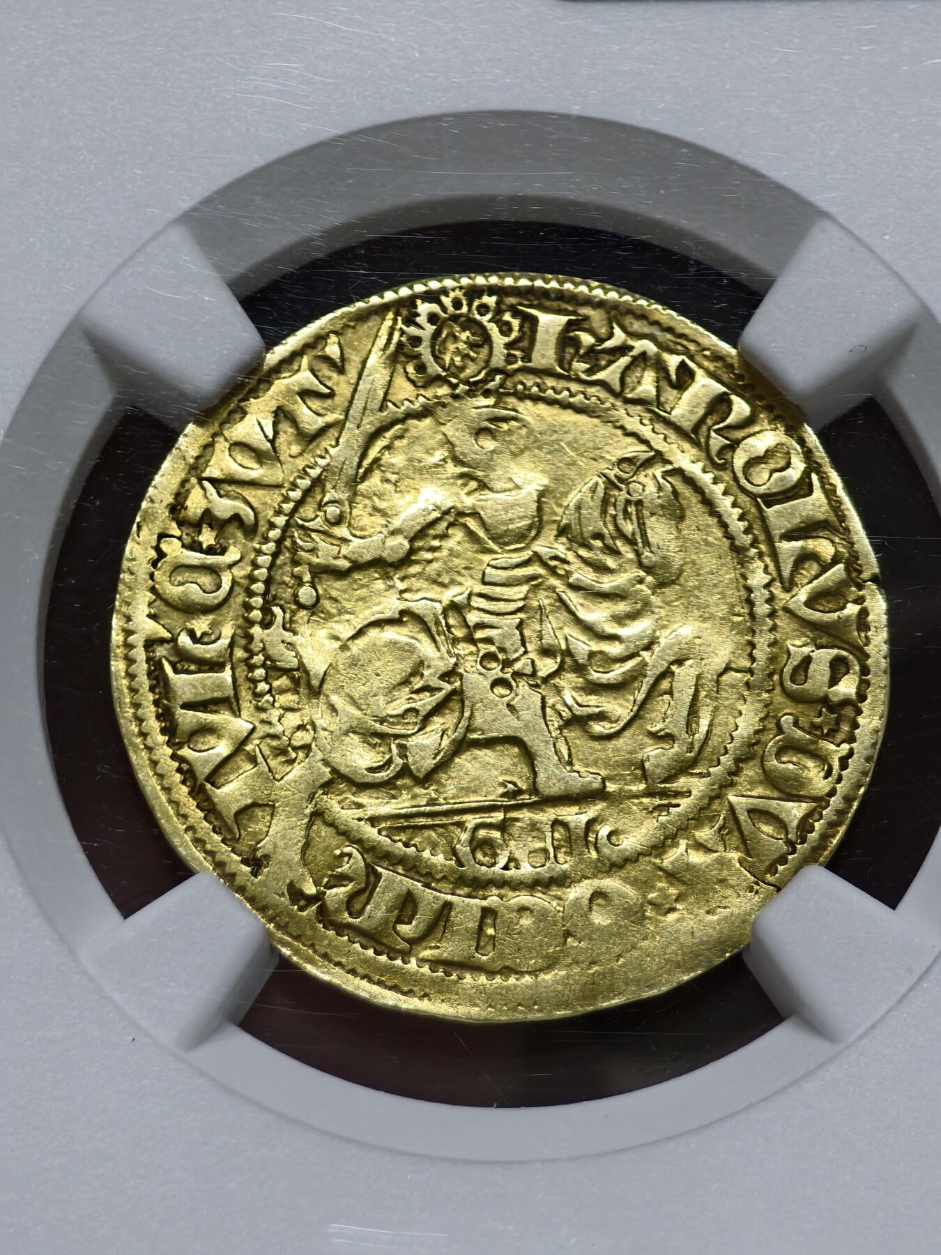 NGC-XFD荷兰1492-1538年金骑士弗罗林金币