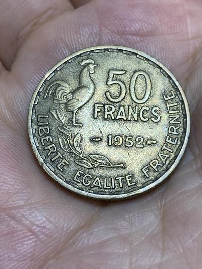 2025年第六十六场(总第九十二场）外国好品散币(免佣金) - 法国🇫🇷1952年50法郎